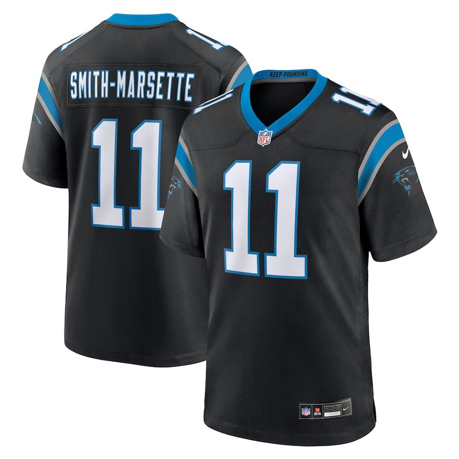Men Carolina Panthers 11 Ihmir Smith-Marsette Nike Black Team Game NFL Jersey